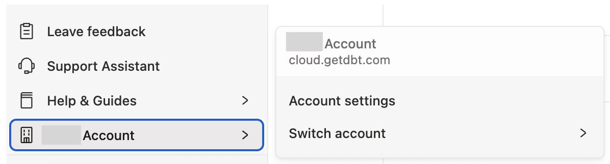 Settings menu Settings menu